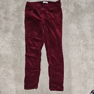 LOFT Rich Red Velvet Trousers